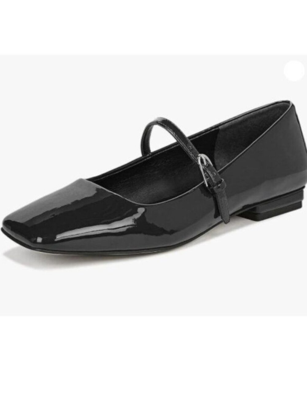 Milooey shoes Women's Closed Square Toe Mary Jane Flats Chunky Low Heels Black